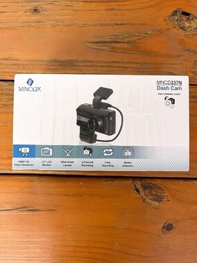 NWT Minolta Dash Cam 2 Channel Recording MNCD337N